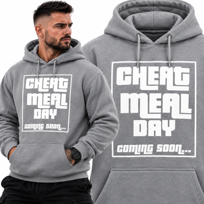 BLUZA Z KAPTUREM NA SIŁOWNIĘ  CHEAT MEAL DAY